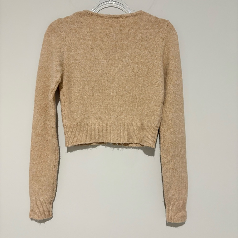 Astr the label‎ teddy plush button front cardigan tan brown size small - Picture 2 of 7